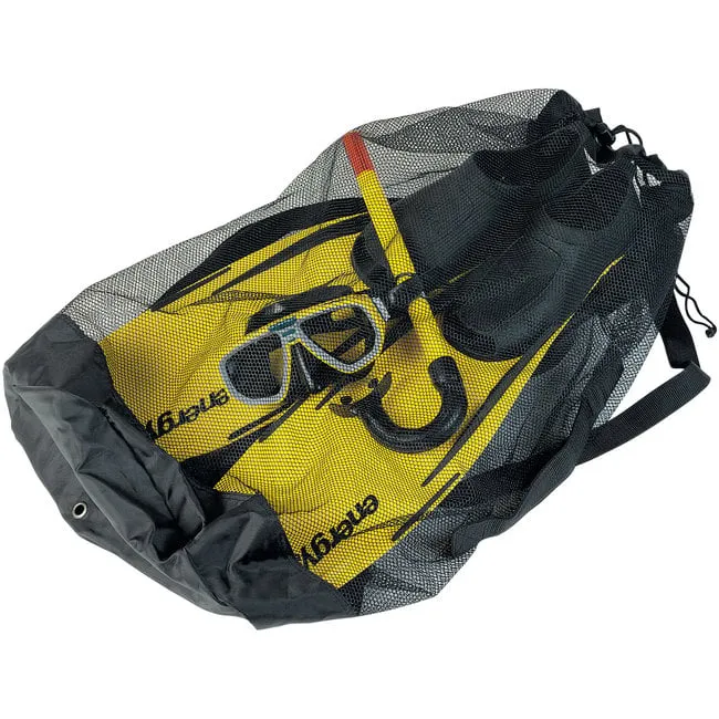 Mares Wave Scuba Dive Black Fins Adult Size 12-13 w/Yellow Net Carry Bag. 2024